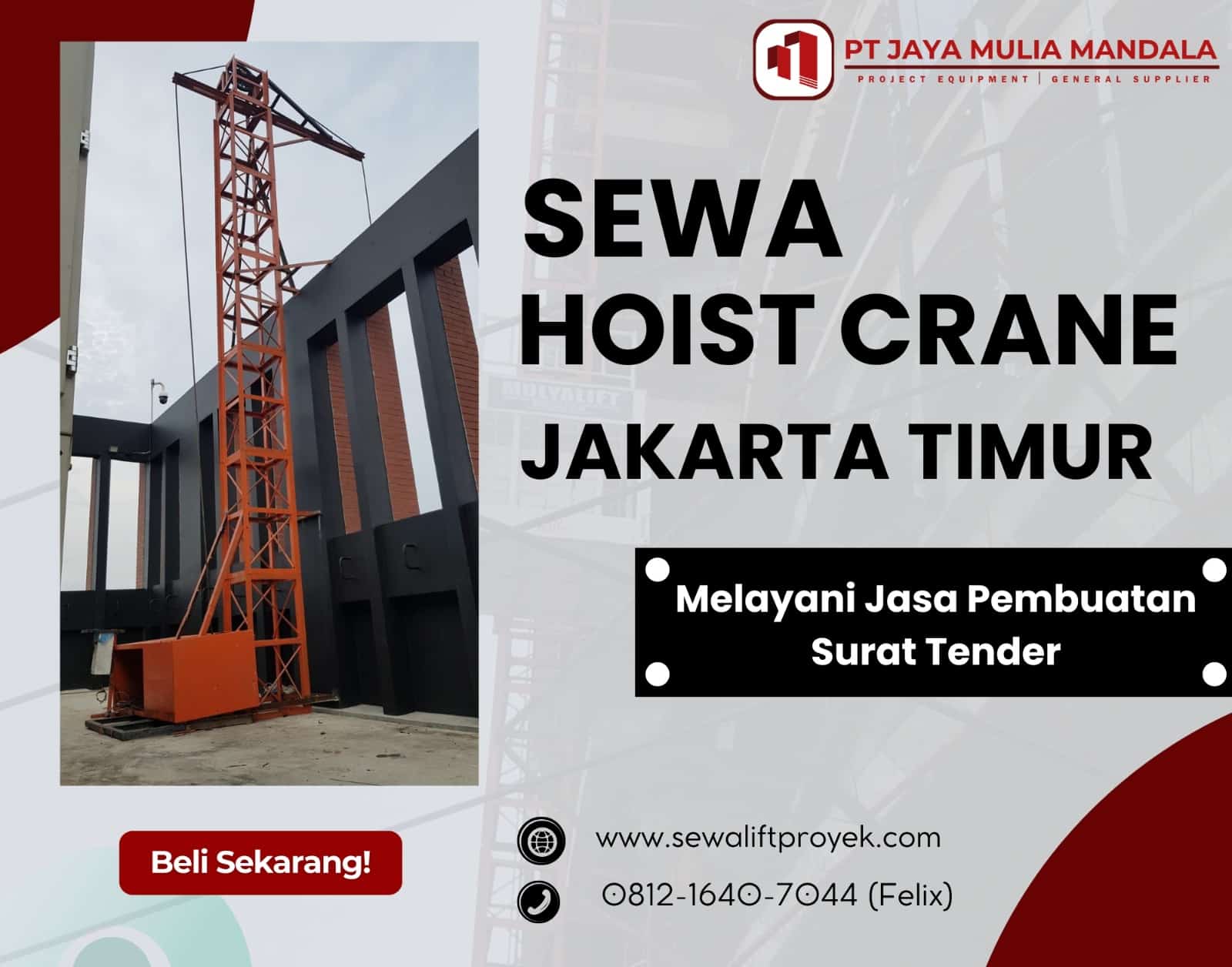 Sewa Hoist Crane Jakarta Timur