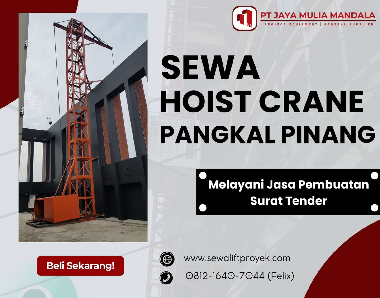 Sewa Hoist Crane Pangkal Pinang