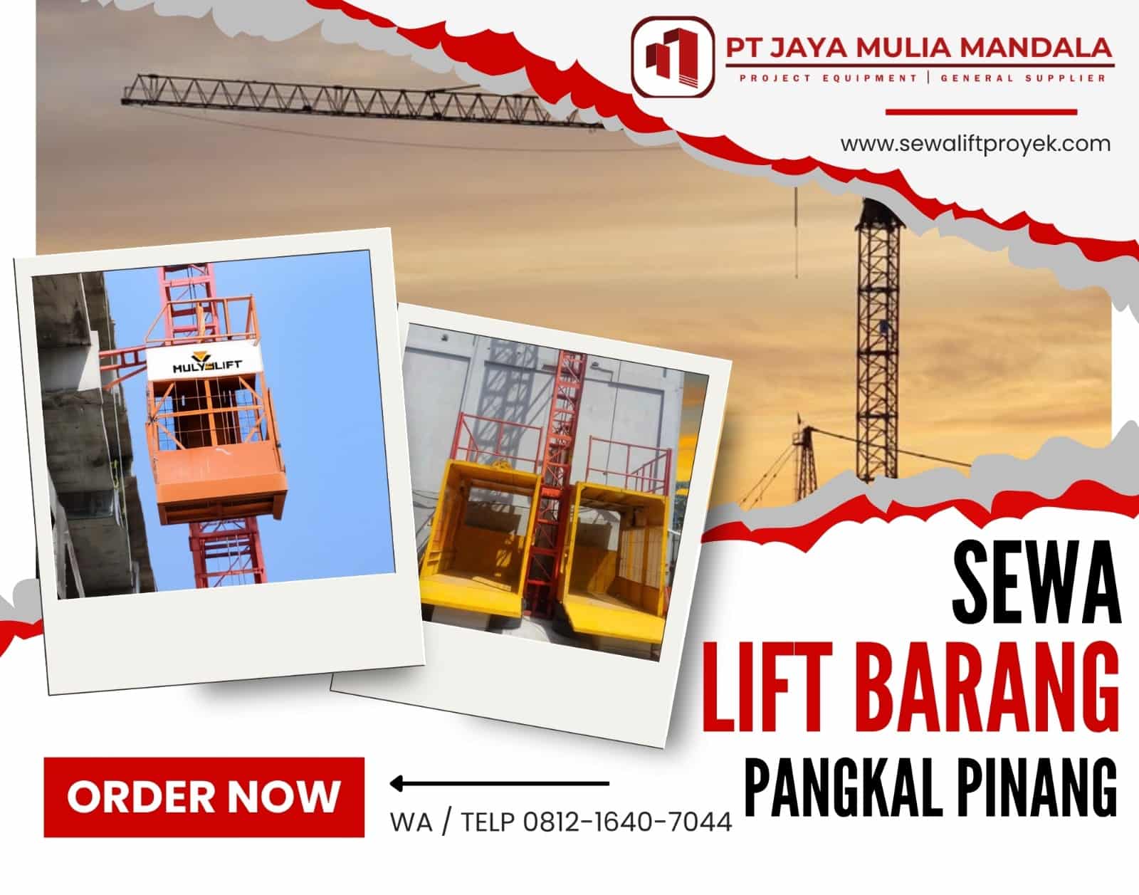 Sewa Lift Barang Pangkal Pinang