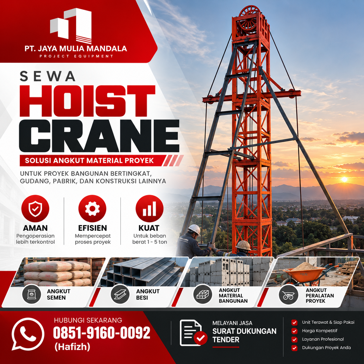 Sewa Hoist Crane Bandung 1-5 Ton
