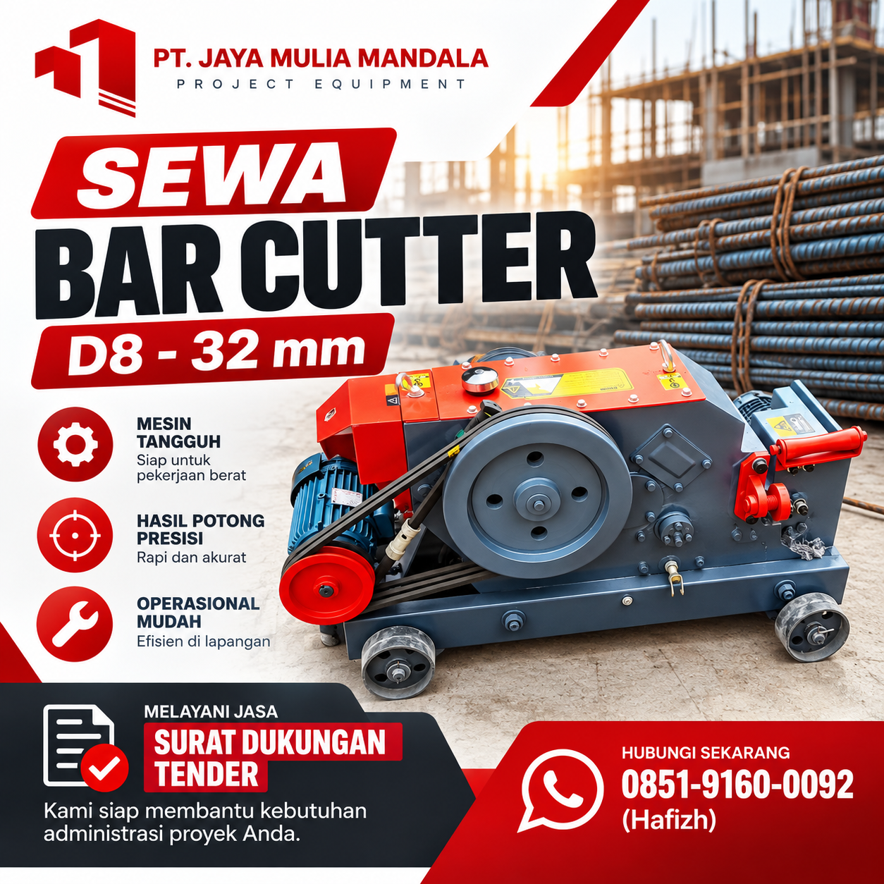 Sewa Bar Cutter Gresik PT. JMM