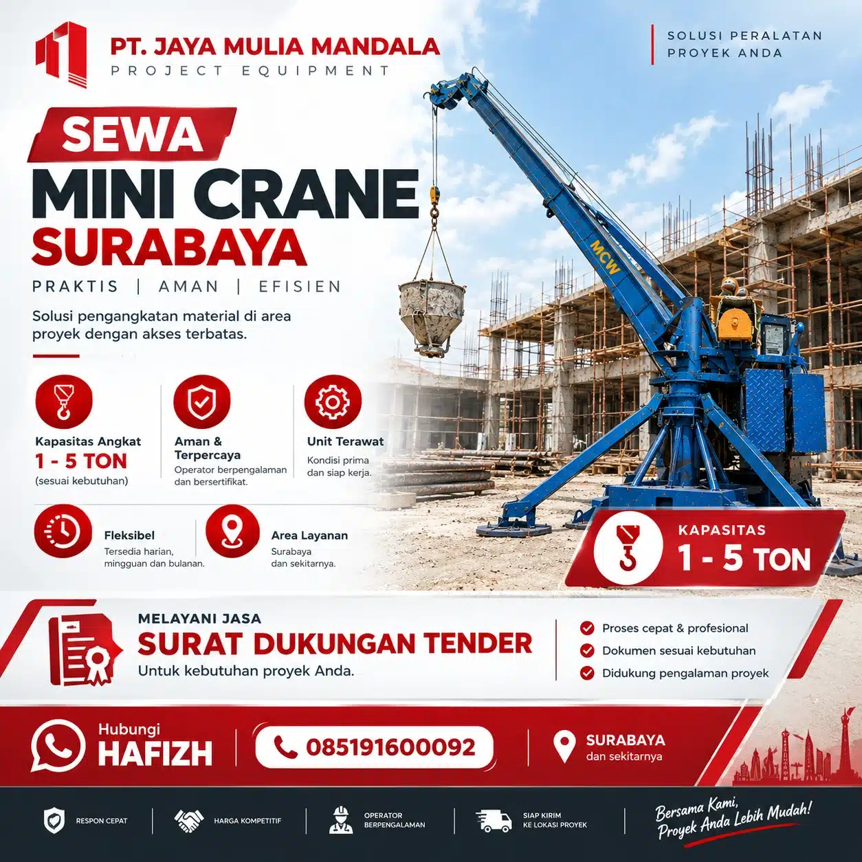 Sewa Mini Crane Suravaya