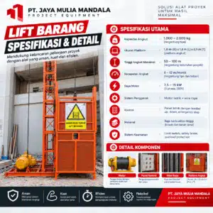 Sewa Lift Barang Medan PT. JMM